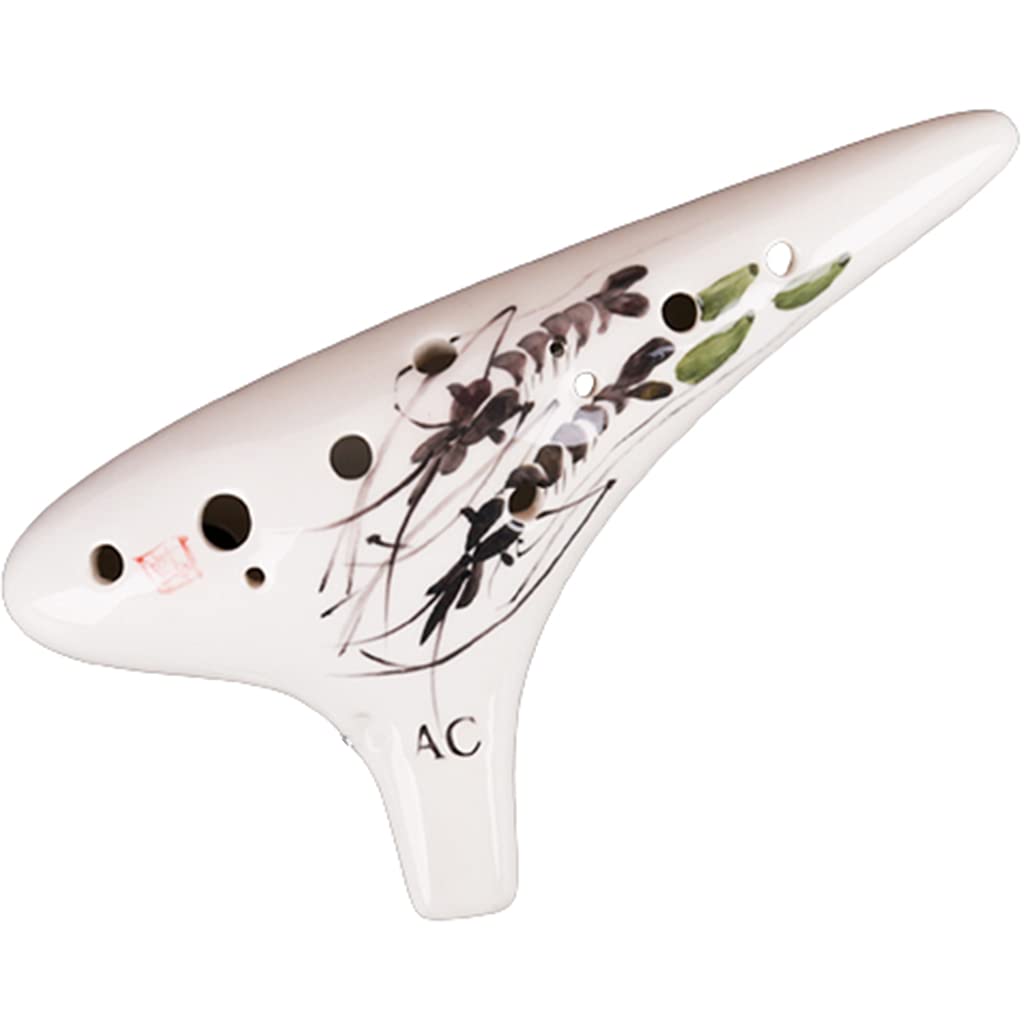 Ocarina Creativa Pintada a Mano de Estilo Submarino, Instrumento de Viento Ocarina Alto C (AC) de 12 Hoyos, Regalos para Estudiantes Principiantes Amantes de la música