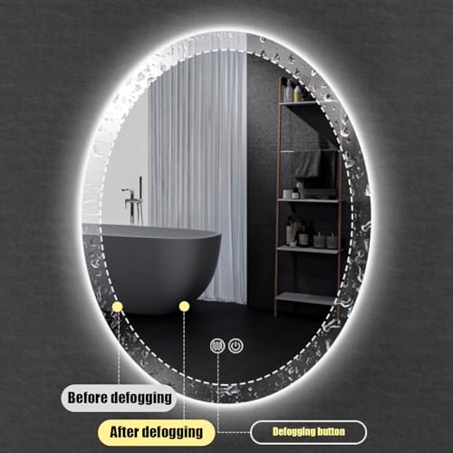 Miroir à LED antibuée avec éclairage 3 couleurs et intensité variable - 3