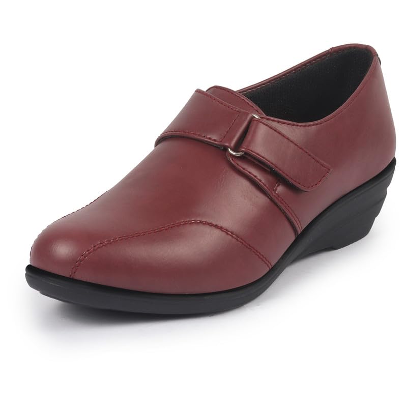 Image of FAUSTO Women's Outdoor Fashion Hook and Loop Platform Heel Wedges