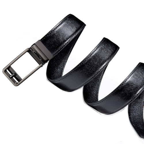 Image of Dubulle Men's Ratchet Belt Gold /Black /Red /Green /Blue /White Automatic Buckle Business Casual Belt Gift - Adjustable Fit