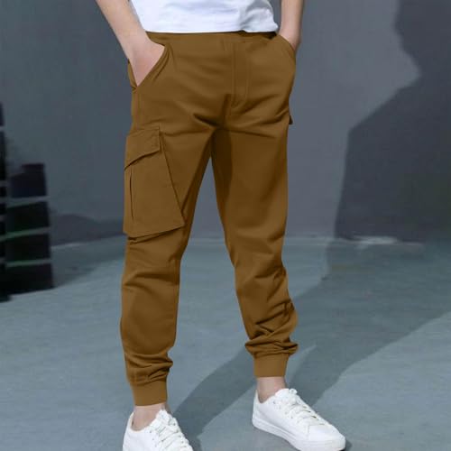 Cargo Joggers for Boys Elastic Waist Pull On Sweatpants Baggy Casual Hiking Joggers Fashion Athletic Workout Sweat Pants3