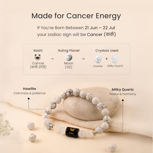 Image of Astrotalk Zodiac Crystal Bracelet | Balances Energy & Enhances Positivity | Certified Healing Crystals with Certificate | Astrology Bracelet for Man & Woman | Gift for Man & Woman