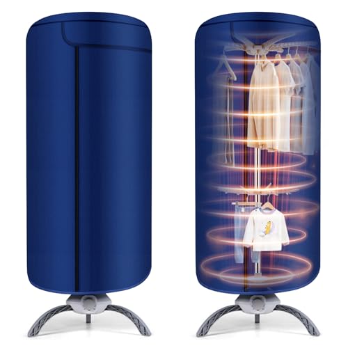 ConBlom Electric Clothes Dryer, 900W Heated Clothes Airer Drying Pod, 12kg 2-layer Circulates Hot Air Airer Machine For Quick Drying