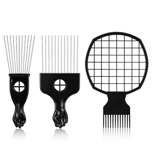 3 Peines Pick para Pelo Rizado y Trenzas miniatura 1