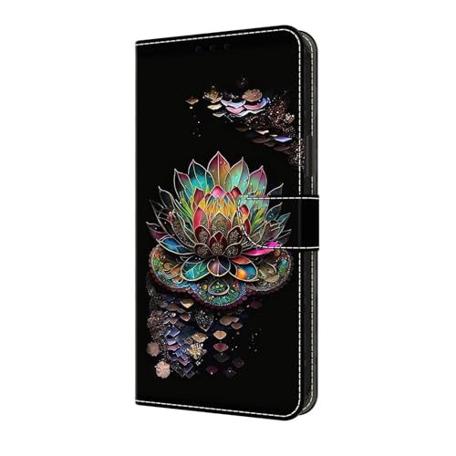 Étui Google Pixel 10 Pro avec motif fleur de lotus en cuir style portefeuille à rabat