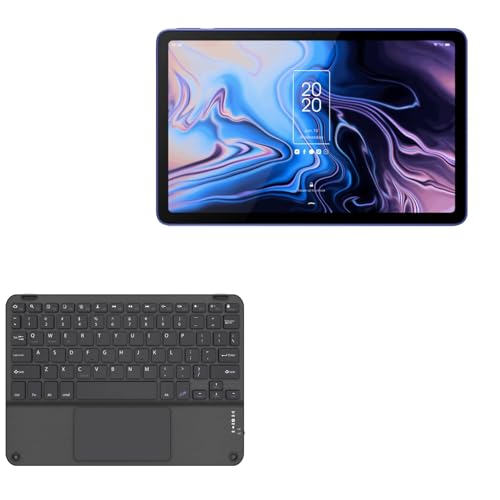 BoxWave Keyboard Compatible with TCL 10 Tab Max - SlimKeys Bluetooth Keyboard with Trackpad, Portable Slim TouchPad - Jet Black