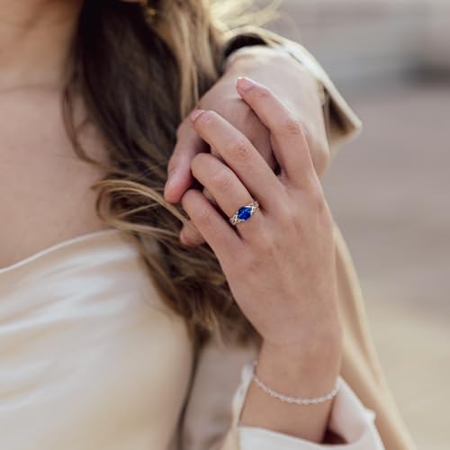 STARCHENIE Celtic Knot Promise Ring for Women 925 Sterling Silver Engagement Wedding Band with Birthstone (Size 5-10)3