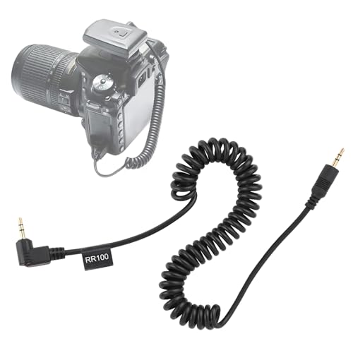 Agatige Camera Shutter Line, RR100 Camera Shutter Flash Trigger Connecting Line Spring Wire Shutter Connecting Wire Camera Remote Control Shutter Release Cable for Camera