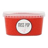 Miss Pop Gourmet - Azúcar de colores para palomitas | 500 g | 5 colores (rojo, azul, verde, amarillo y naranja) (Rojo)