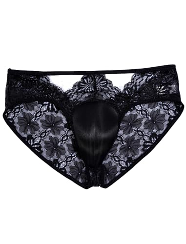 ABAFIP Men's Hiding Gaff Panties Crossdresser Thong Lace Hollow Out Shaping Panty Crossdressing Lingerie