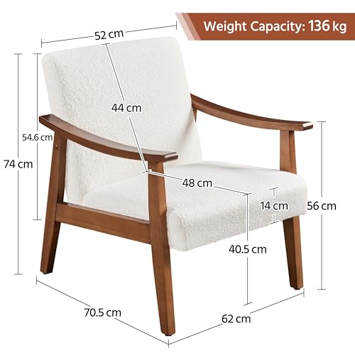 Armchair with Rubber Wood Arm