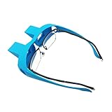 Anrri Bed Prism Glasses Lazy Spectacles Horizontal Glasses Lie Down for Reading/Watching TV, Myopia usable,Blue