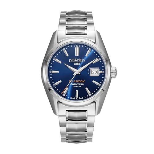 Acciaio inossidabile Roamer - Date watch Searock Automatic - Quartz movimento dell\'orologio - Larghezza della cassa: 42 mm - Acciaio inossidabile - Blue - 10 ATM