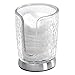 mDesign Plastic/Steel Compact Small Disposable Paper Cup Dispenser Storage Holder for Rinsing Cups on Bathroom Vanity Countertops - Rain Collection - Clear/Brushed