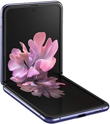 Samsung Galaxy Z Flip 4G LTE | SM-F700N 256GB | Factory Unlocked - Korea International Version (Mirror Purple) | Includes Saru Speaker