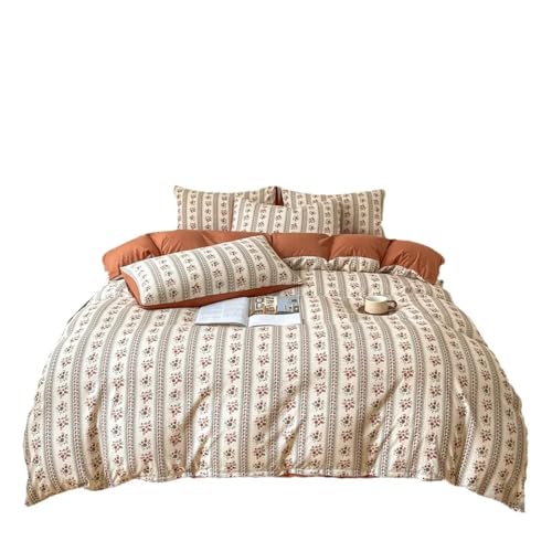 Funda nórdica de algodón verde jardín reversible juego de cama floral V-INTAGE cubierta edredón