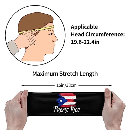 Image of Cute Flag Headbands Women Men Flag Sweatband Sports Headband for Running, Cycling, Yoga Gym, Working Out