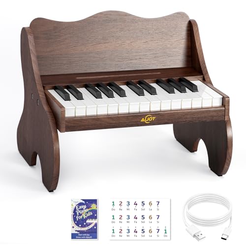 AiJoy Kids Piano Keyboard, 25 Keys Digital Piano for Toddlers Kids, Mini Music Educational Instrument Toy, Wood Gift for Children Girls Boys, Volume Adjustable - Les Beatles, Paul McCartney, John Lennon, RIngo Starr, George Harrison AiJoy Kids Piano Keyboard, 25 Keys Digital Piano for Toddlers Kids, Mini Music Educational Instrument Toy, Wood Gift for Children Girls Boys, Volume Adjustable