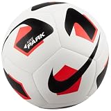 Nike DN3607-100 Nike Park Pallone da calcio ricreativo Unisex Adulto WHITE/BRIGHT CRIMSON/BLACK Taglia 4
