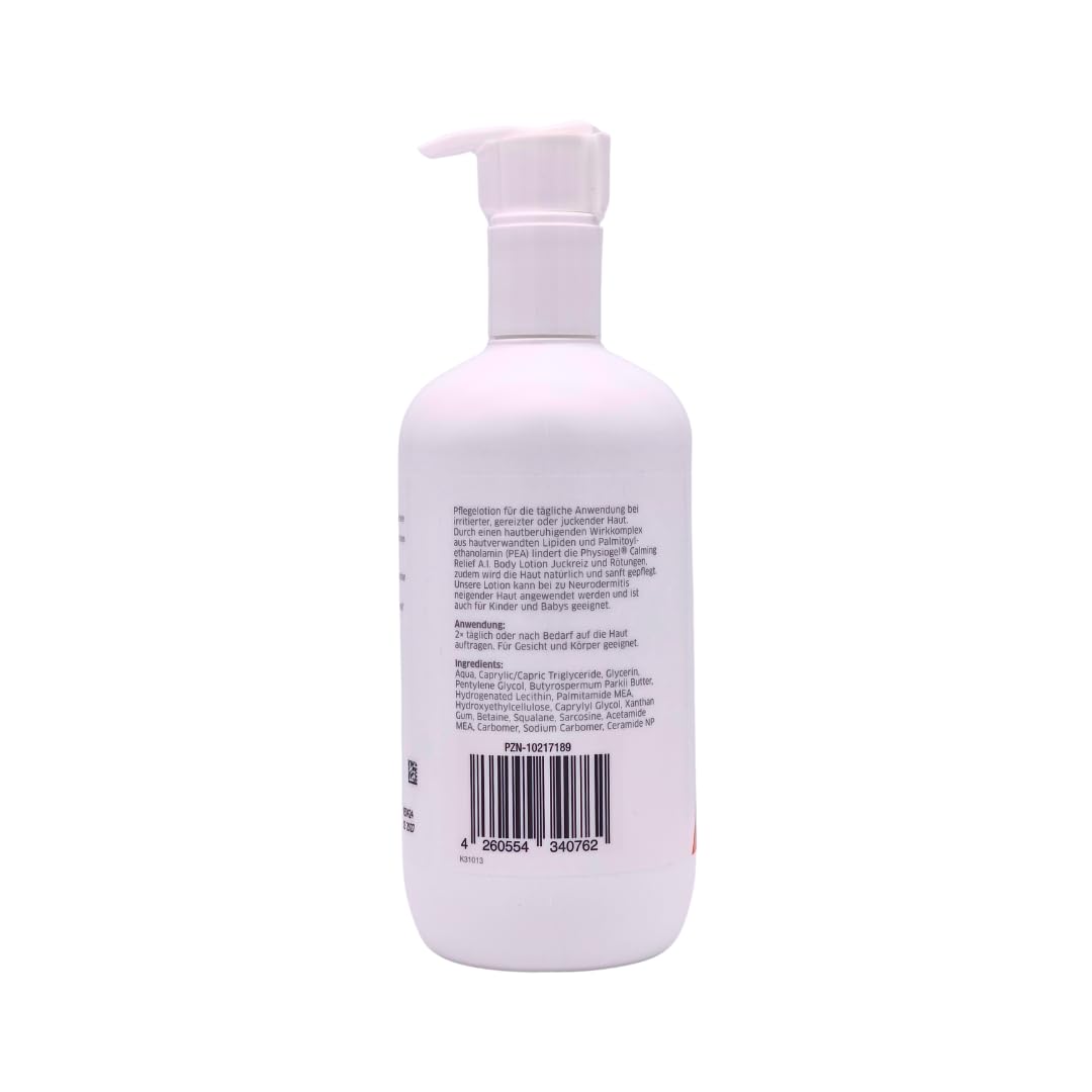 PHYSIOGEL Calming Relief A.I. Body Lotion 2x 400 ml I Pflegelotion für empfindliche, juckende & zu Neurodermitis neigender Haut I für Babys, Kinder & Erwachsene I Spar-Set plus Pharma Perle give-away