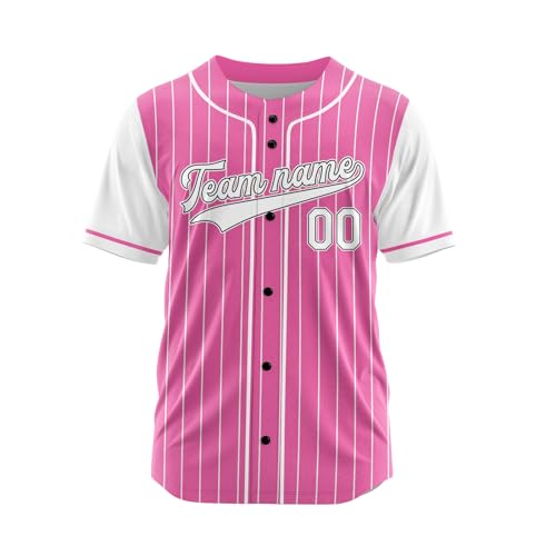 Custom Stripe Baseball Jersey - Personalized Softball Shirts Printed/Stitched Name Number for Men Women Youth miniatura 2