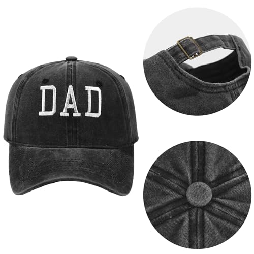 Image of XYIYI 2 Pack Unisex Washed Vintage Baseball Cap Golf Dad Hat Adjustable Classic Low Profile Plain Cap for Men Women