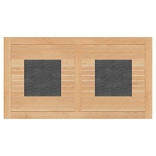 OUTLIV OUTLIV. Gartentisch Davos, Wetterfester Outdoor Esstisch aus Teakholz und Aluminium, Pflegeleicht, Rostfrei, für Garten, Terrasse & Balkon, 160x88cm