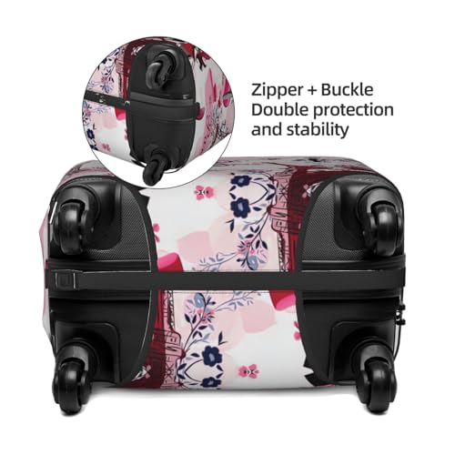Paris Eiffel Tower France Print Luggage Cover Suitcase Protector Anti-scratch Fits 18-32 Inch Trolley Case4