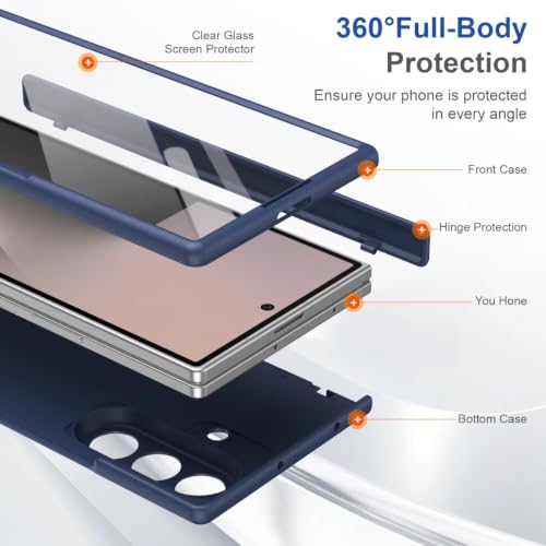 Image of Hybird Shockproof Mobile Back Case Cover for Samsung Galaxy Z Fold 8 Ultra Case with Tempered Glass | Hingh | Magnetic Support | Slim Back Cover Case Galaxy Z Fold8 Ultra 5G Cover