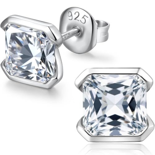 Ohrstecker Silber 925 Herren Silber Damen Zirkonia Ohrstecker Diamant Weißgold Herren Ohrringe Diamant Zirkonia