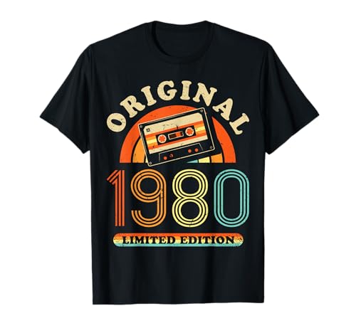45.Geburtstag Original Männer Frauen Vintage Jahrgang 1980 T-Shirt