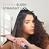 Hair Straightener Brush, TYMO Ring Hair Straightener Comb Straightening Brush for Women with 5 Temps 20s Fast Heating & Dual Voltage, Pink #1
