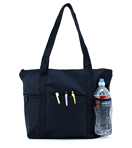 Metro Traveler Zippered Tote Bag/Shoulder Bag/Durable Bag (Black)