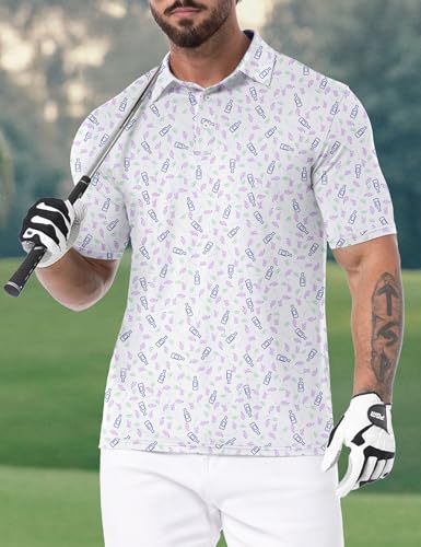 Askdeer Men's Golf Polo Shirts Short Sleeve Performance Dry Fit Polo Shirt Moisture Wicking Casual Golf Shirts3