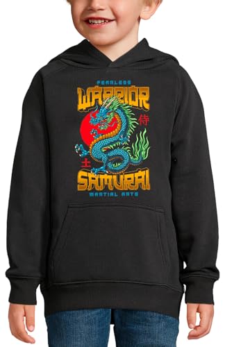 Sweat à capuche dragon japonais pour enfant idéal pour l'entraînement d'arts martiaux