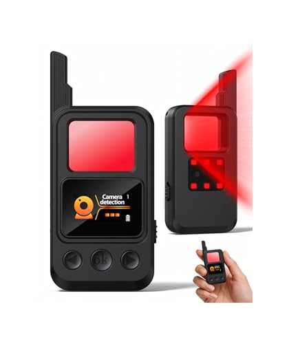 Apeemu Hidden Camera Detectors, Anti-Spy Wireless Signal Scanner with LED Screen, Protable GPS Tracker & Bug Detector, SOS & Lighting 8 Modes for Airbnb, Hotel, Bathroom, Office, Car Travel Security