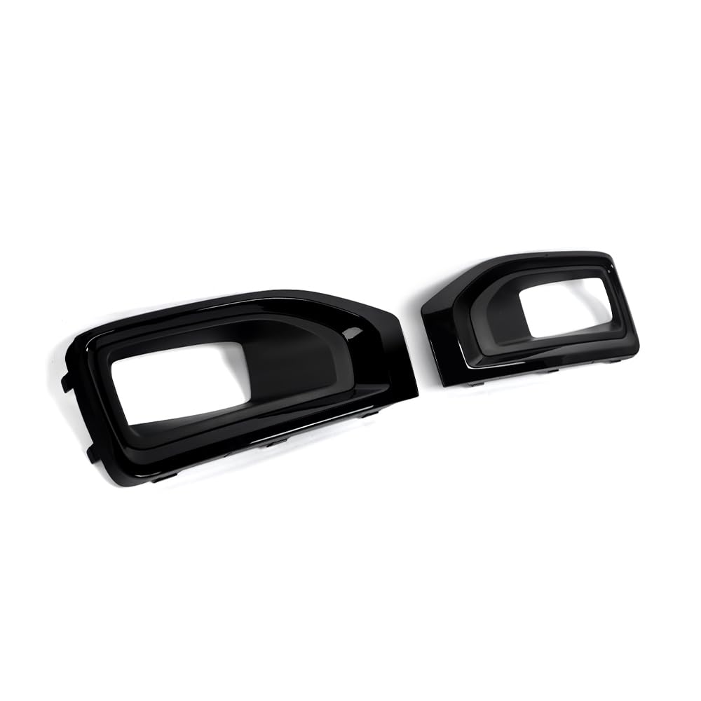 MIC 1 Pair Fog Light Bezels Cover Trim Compatible with Yukon/Yukon XL 2015-2020 (Gloss Black Trim)