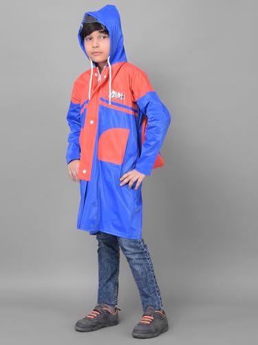 Image of Dollar Rainguard Kids' Full Sleeve Solid Long Raincoat With Adjustable Hood and Pocket