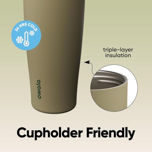 Image of Owala FreeSip Tumbler Insulated Stainless Steel Water Bottle with Built-in Straw and Side Handle, For Travel, Work, School, and Sports, 40oz, BPA Free, Leak Proof, Off Road