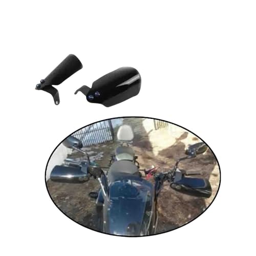 Protège-mains noirs de guidon et protège-frein moto pour Bobber - 2