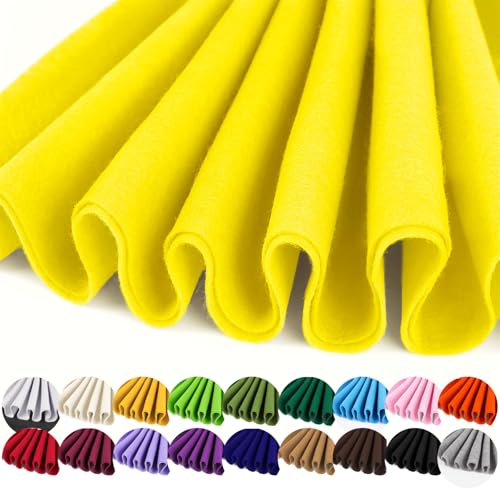 Image of IONTACH 36 inch X 36 inch Yellow Soft Felt Fabric 1.6mm Thick