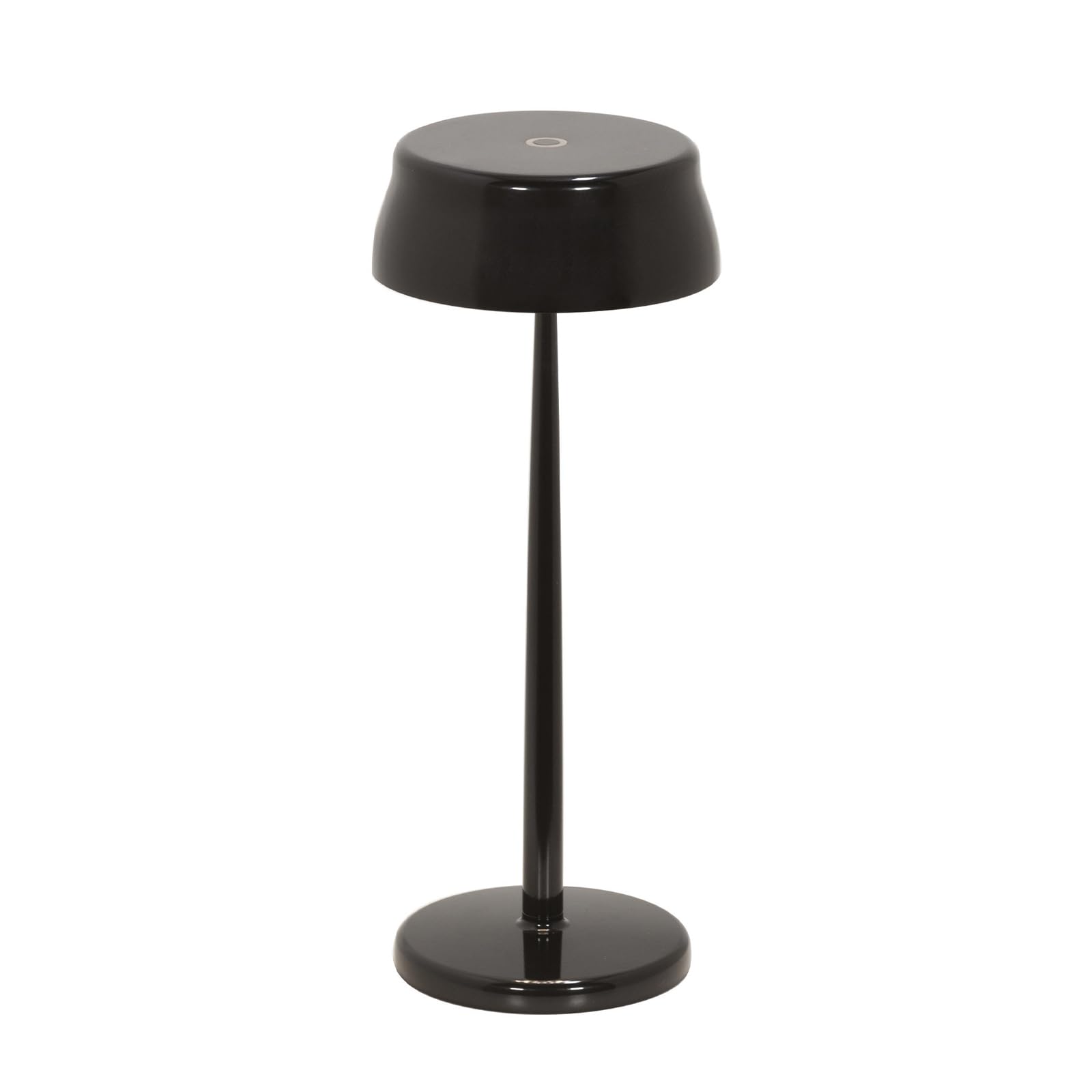 Zafferano, Sister Light Wi-Fi Lampe, Wiederaufladbare und Kabellose Tischlampe mit Fernbedienung, Geeignet für den Innen- und Außenbereich, Stufendimmer, 2200-4000 K, Höhe 32,8 cm, Farbe Perlschwarz