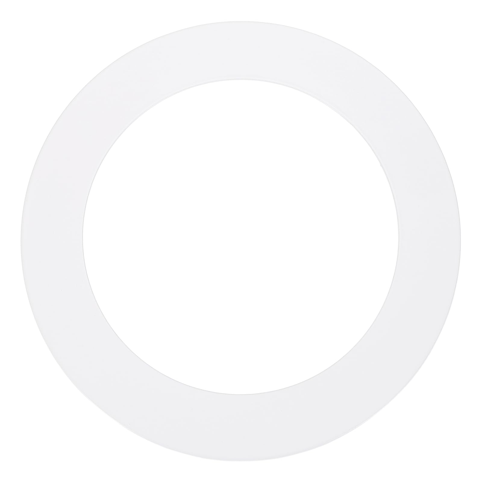 sourcing map Goof Rings, 4.5" ID 6.3" OD Steel Flat Goof Trim Ring Light Cover Plate Flush Mount Can Converter for Recessed Downlight Vent Ceiling Medallion Wall Hole Decor, Matte White