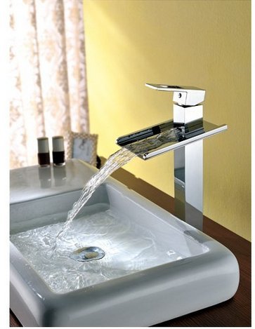 Mitigeur de lavabo chrome pour vasque et lavabo de salle de bain Gowe