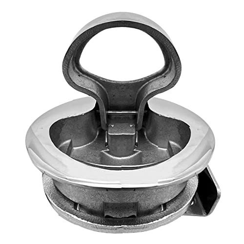 Boat Latches Stainless Steel 2", Latch Hatch Round Pull Marine Boat Flush Pull Hatch Latch Locking Lift Handle Round Deck Hatch - Non Locking #TOP3