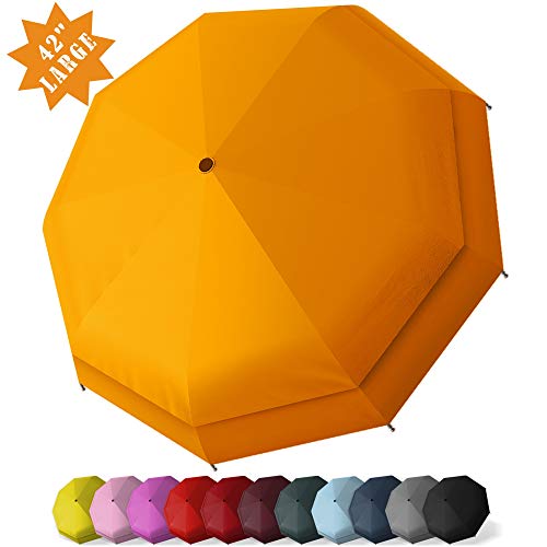 RECHAR Windproof Large Travel Umbrella 一 52/42 inchtwo Size Automatic Unbreakable Umbrella, Men&Women