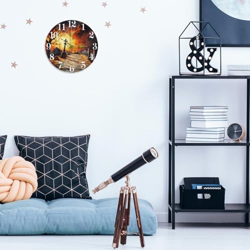 Horloge murale à quartz sans tic-tac mécanisme de précision pour Halloween - 4