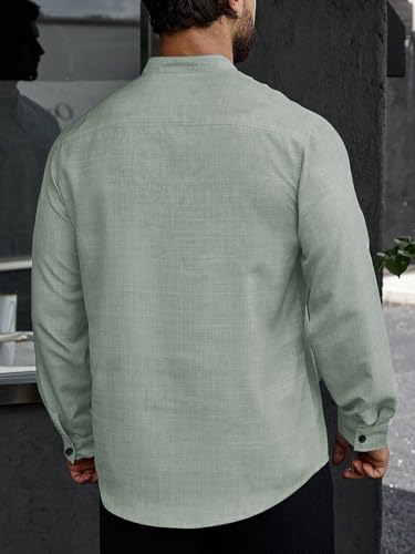 Image of TOPLOT Men's Kurta Shirt |Premium Linen Printed | Stylish Ethnic Wear | Comfortable Fit Design | Clean Look Structure | Versatile Styling | Ideal for Casual, Festive, Party (5265)