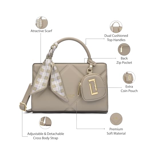 Image of Lavie Luxe Women's Quaro26 Horizontal Small Satchel Handbag | Satchel Bag for Work | Ladies Purse | Stylish Shoulder Bag | Gift For Women