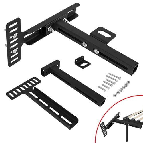 Ertuohg Headboard Kit for Adjustable Bed, Adjustable Headboard Brackets, Universal Headboard Brackets for Bed Frame Headboard, Headboard Wall Mounting Bracket with Footboard Extension Kit